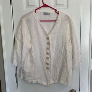 Willow size large white linen top